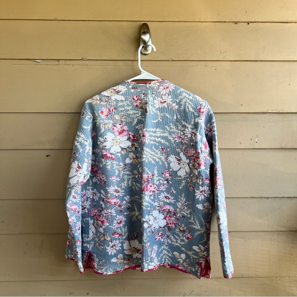 Reversible Cotton Quilted Patchwork Print Jacket … - image 6